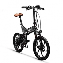 RICH BIT vélo RICH BIT Vélo de Montagne 250W Brushless Motor Sports Bike, 48V 8Ah Lithium Battery Electric Bike, Ebike de Frein à Disque mécanique (Gris)