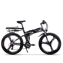 RICH BIT Vélos électriques RICH BIT Vélo Pliant électrique, Batterie Lithium-ION 250W 36V 12.8AH, 26" vélo électrique Pliable pour Hommes et Femmes de (Gris)
