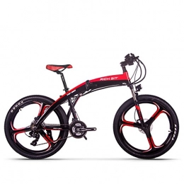 RICH BIT vélo RICH BIT Vélo électrique 26 Pouces avec vélo électrique Pliable, équipé d'une Batterie 36 V, 9, 6 Ah, 250 W et d'un Moteur sans balais, (Noir Rouge)