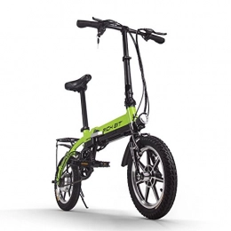 RICH BIT vélo RICH BIT Vélo électrique Adulte, vélo de Montagne à Moteur sans Balai 250W 36V et Batterie au Lithium LG 10, 2Ah, vélo d'exercice Portable (Vert)