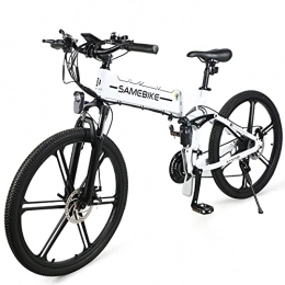 Samebike vélo SAMEBIKE LO26-II Version Mise à Niveau vélos électriques 500W 48V 10AH 26 Pouces vélos de Montagne électriques pliants avec écran LCD Couleur pour Adultes (Blanc)