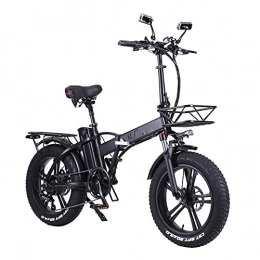 通用 Vélos électriques SAWOO vélo électrique 750w 20 Pouces vélo Pliant 20ah Batterie au Lithium VTT Neige Hommes Femmes e-Bike Plage vélo Urbain Fat Bike Electrique (20AH)