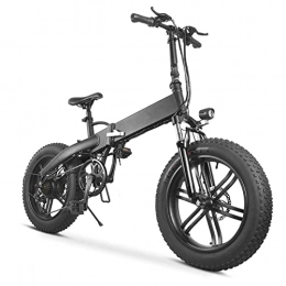 TDHLW vélo TDHLW Vélo électrique Pliant 20 Pouces Gros Pneu 36V 10.4AH Batterie Détachable, écran LCD Vélo électrique de Banlieue à 7 Vitesses, Noir