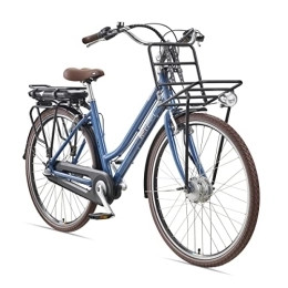 Telefunken vélo Telefunken Vélo électrique en aluminium 28 avec moyeu Shimano 3 vitesses, vélo de ville rétro Pedelec avec portebagages arrière et avant, moteur avant 250 W et 10, 4 Ah, batterie Liion 36 V, RT530