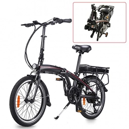CM67 vélo Velo Electrique Pliable, avec Batterie Amovible 36V / 10Ah 7 Vitesses Vélos électriques Pliable Unisexe pour