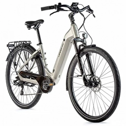 Leaderfox vélo Velo Electrique-VAE City Leader Fox 28'' Nara 2021 Mixte Moteur Roue AR bafang 250w 36v Batterie 14a Argent 7v (20'' - h52cm - Taille l - pour Adulte de 188cm à 185cm)
