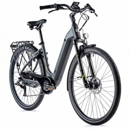 Leaderfox vélo Velo electrique-vae city leader fox 28'' nara 2021 mixte moteur roue ar bafang 250w 36v batterie 14a gris mat-vert 7v (20'' - h52cm - taille l - pour adulte de 188cm 185cm)