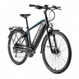 Leaderfox vélo Velo Electrique-VAE City Leader Fox 28'' Sandy 2021 Homme Moteur Roue AR bafang 36v 250w 15ah alu Noir Mat-Bleu 7v (20, 5'' - h53cm - Taille XL - pour Adulte de 183cm à 190cm)