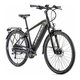Leaderfox vélo Velo Electrique-VAE City Leader Fox 28'' Sandy 2021 Homme Moteur Roue AR bafang 36v 250w 15ah alu Noir Mat-Vert 7v (20, 5'' - h53cm - Taille XL - pour Adulte de 183cm à 190cm)