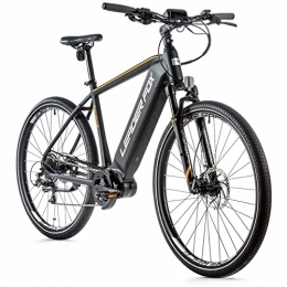Leaderfox vélo Velo electrique-vae vtc leader fox 28'' exeter 2021 homme noir mat-orange moteur central bafang 36v m300 80nm batterie 15a 9v (20, 5'' - h53cm - taille xl - pour adulte de 183cm 190cm)
