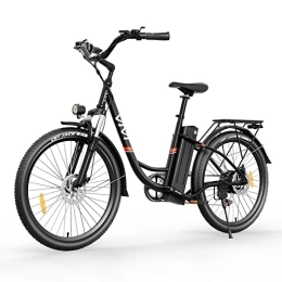 Vivi vélo Vivi Vélo Electrique, 26" Vélo Electrique Adulte Femme, 250W Vélo Cruiser Electrique E-Bike avec Batterie Lithium Amovible 8Ah, Shimano 7 Vitesses (Noir)