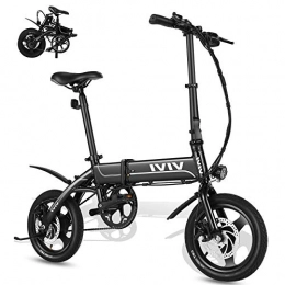 Vivi vélo VIVI Vélo Électrique Pliable Velo Pliable Electrique Adulte Velo Electrique Homme avec 14" Roue Intégrée, Moteur 350W, Batterie 36V / 7.8Ah / 32km / h / Kilométrage de Recharge Jusqu'à 40km (Noir)