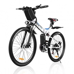 Vivi vélo Vivi Vélo électrique Vélo de Montagne électrique pour Adulte, vélo électrique Pliant de 26 ``, Moteur 250W avec Batterie au Lithium-ION 36V 8Ah, engrenage 21 Vitesses à Suspension complète Premium