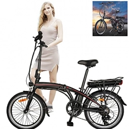CM67 vélo Vlo lectrique Pliable, avec Batterie Amovible 36V / 10Ah 7 Vitesses Vélos de Ville Adultes Cadeaux