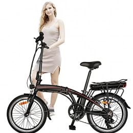 CM67 vélo Vlo lectrique Pliable, avec Batterie Amovible 36V / 10Ah 7 Vitesses Vélos de Ville Unisexe pour Adulte
