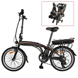 CM67 vélo Vlo lectrique Pliable, Jusqu' 25km / h Vitesse Rglable 7 E-Bike 250W / 36V Rechargeable Batterie Li-ION Vélos de Route Pliable Unisexe pour