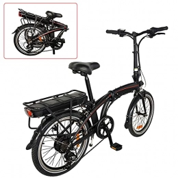 CM67 vélo Vlo pliants électriques, Trottinette lectrique 20 Pouces 250W 36V 10Ah(50-55km) Vélos de Ville pour Adolescent et Adultes