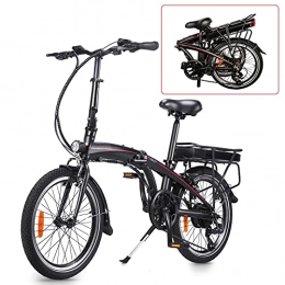 CM67 vélo Vlos lectriques pour Adultes, Trottinette lectrique 20 Pouces 250W 36V 10Ah(50-55km) Vélos de Route Adultes Cadeaux