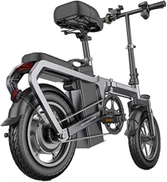 RDJM vélo Vtt electrique, 14 vélos pliants électriques for unisexe en alliage d'aluminium avec 400W 48V Lithium-ion rechargeable Mini vélo électrique avec compteur intelligent LCD et récupération d'énergie syst