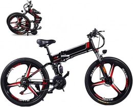 RDJM vélo Vtt electrique, 350W électrique pliant vélo électrique 26" Mountain Bike E-Bike 21 Vitesse 48V 8A / 10A / 12.8A amovible au lithium batterie électrique vélos for adultes 3 Mode Vitesse maximale 21.7Mp