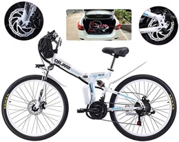 RDJM vélo VTT Electrique, E-vélo Pliant électrique VTT, Vélos 500W Neige, Affichage 21 Mode Vitesse 3 LCD for Adulte Pleine Suspension 26" Roues Vélo électrique for la Ville Trajets extérieure randonnée à vélo