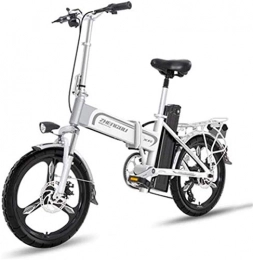 Fangfang Vélos électriques Vélo de montagne électrique, Vélos électriques rapides for adultes Lightweight vélo électrique 16 pouces Roues Ebike Portable avec pédale 400W servodirection est en aluminium Vélo électrique Vitesse m