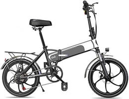 WJSWD vélo Vélo de neige électrique, 20 "Vélo électrique pliant 350W Vélos électriques pour adultes avec 48V 10, 4Ah / 12.5Ah Batterie au lithium à 7 vitesses en alliage Alliage Alliage à 7 vitesses pour la navet