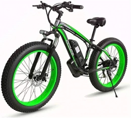 WJSWD vélo Vélo de neige électrique, 26 '' Vélo de montagne électrique avec une batterie lithium-ion de grande capacité amovible (48V 17.5AH 500W) pour les voyages de vélo en plein air. Croisière de plage de bat