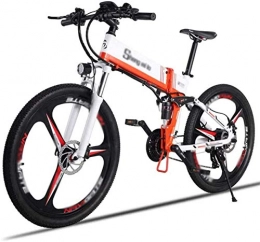HCMNME Vélos électriques Vélo durable de haute qualité, Vélos électriques, vélos pliants pliant vélo électrique à double disque Smart Smart Disco avec moteur 350W et 21 vitesses Électrique électrique for adultes et adolescent
