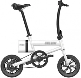 HCMNME vélo Vélo durable de haute qualité, Vélos électriques, vélos pliants Vélo de montagne Batterie de lithium en aluminium 16 pouces Fourniture pliable LI-ION 250W 36V 6AH for adultes et adolescents blanc Cadr