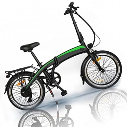 CM67 vélo Vélo Pliable électrique 20", 36V 7.5Ah Batterie Li-ION Amovible, Vélo électrique de Ville, Kilométrage de Recharge Jusqu'à 50km, Frein à Disque Avant et arrière, Adulte Unisexe