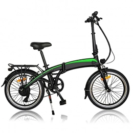 CM67 vélo Vélo Pliable électrique 20", avec Batterie Amovible 7.5Ah / 36V 250W, Vélo électrique de Ville, Ecran LED à Multifonction, Frein à Disque Avant et arrière, Adulte Unisexe