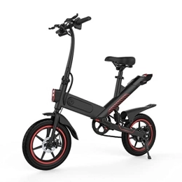 ELLBM vélo Vélo Électrique, 14" E-Bike avec Batterie 36V 10Ah, écran LCD, Velo Electrique Pliable 25 km / h, Vélo Électrique Adulte De Ville Portée 30-40km E-Bike Urbain pour Adulte (Y1-14 Noir)