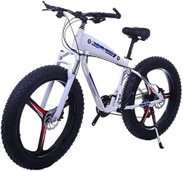 CASTOR vélo Vélo électrique 26 pouces 21 / 24 / 27 Vélos de montagne électrique Vitesse avec des bicyclettes de la graisse de 4, 0 "Fat Bicyclettes Dual-disque Freins Beach Cruiser Hommes Sports Ebikes (Couleur: 10Ah,