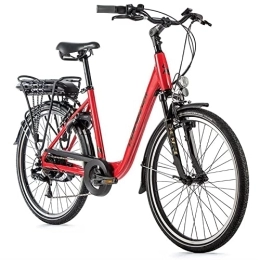 Leaderfox vélo Vélo électrique Leader Fox Latona Lady - 7 vitesses - 468 Wh - Moteur arrière Pedelec LG - Rouge - Rh46 cm