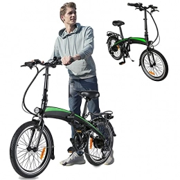 CM67 vélo Vélo électrique léger, Vélos de Ville Trottinette lectrique 20 Pouces 250W 36V 7.5Ah(50-55km) Pliable Unisexe pour