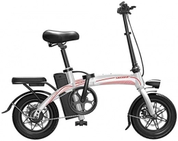 Lamyanran vélo Vélo électrique Pliable Adulte 14 pouces Roue haute-carbone Cadre en acier 400W avec moteur brushless 48V amovible au lithium-ion rechargeable portable léger électrique pliant vélo for adultes Vélos é