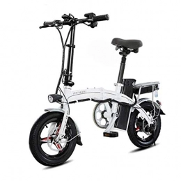 Lamyanran vélo Vélo électrique Pliable Adulte En aluminium léger pliant E-vélo avec des pédales d'alimentation Assist et 48V au lithium-ion vélo électrique avec 14 pouces Roues et 400W Hub moteur Vélos électriques