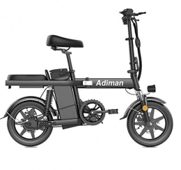 Lamyanran vélo Vélo électrique Pliable Adulte Vélos pliants électrique portable 14 pouces Vélos électriques, haute vitesse moteur brushless, trois Riding Modes, avec amovible 48V Lithium-ion Vélos électriques