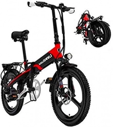 HCMNME vélo Vélo électrique Pliable, Vélo de neige électrique, vélo électrique pliant pour adultes, 20 "Vélo électrique / Commute Ebike avec moteur 4000W, batterie 48v10.8Ah, 7 vitesses transmission Battery Lithi