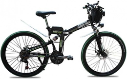 HCMNME Vélos électriques Vélo électrique Pliable, Vélo de neige électrique, vélos électriques pour adultes, vélo pliante de 26 ", vélos de montagne de neige de 500W, alliage en aluminium Vélo à vélo de montagne, suspension co