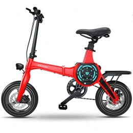 KT Mall vélo Vélo électrique pliant avec batterie au lithium-ion amovible de 36 V Vélo électrique de 14 pouces avec vitesse du cadre en alliage d'aluminium de moteur 400W sans balais 30 km / h, Rouge, 30to60KM