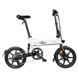 Fiido vélo Vélo électrique Pliant pour Adultes, FIIDO D2S Vélo de Ville Vélo de Banlieue, Vélo électrique Pliable 250W Moteur Max 25 km / h 6 Vitesses， (Blanc)
