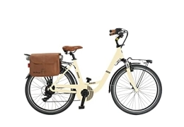 Velomarche vélo Vélo électrique pour femme classique 26 BFANG Batterie 13 AP Taille 46 Beige