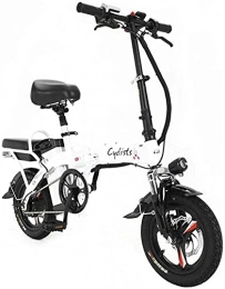 CASTOR Vélos électriques Vélo électrique Vélos électriques rapides pour adultes pliant vélos portables Batterie lithium détachable 48V 400W adultes vélos à double choc avec frein à disque de pneu de 14 pouces et fourche à sus