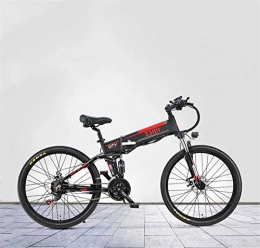 Erik Xian vélo Vélo électrique électrique VTT Vélo de montagne électrique pliable 26 pouces adulte, batterie au lithium 48V, cadre en alliage d'aluminium, 21 vitesses avec système de positionnement anti-vol GPS pour