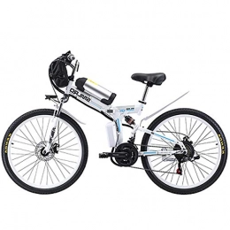 HAOYF vélo Vélos Électriques pour Adulte, 26"350 / 500W 48V 20AH Vélo À Batterie Amovible Au Lithium-ION Ebike, Vélo De Montagne Pliable pour Homme, pour Faire du Vélo en Plein Air, Blanc, 500W