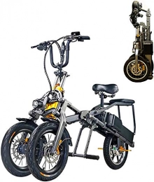 Fangfang vélo Vélos électriques, 14''Ebike, Vélo électrique, Vélo électrique, 30 km / H Adultes Effectuer une batterie au lithium 350W 48V, frein à huile hydraulique, Vélo électrique à trois roues inversé , Bicyclet