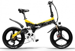 Fangfang vélo Vélos électriques, 20 En pliant vélo électrique for adultes avec 400W 48V 18650 Alimentation Batterie architecture en alliage de magnésium E-Bike avec système anti-vol de croisière 120KM Range 3-5 ans