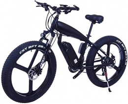 Fangfang vélo Vélos électriques, 26 pouces électrique Mountain Bike 4.0 Fat Tire Bike Neige forte 48V 10Ah Batterie au lithium Plage Bike Double Disque de frein Ville Vélo (Couleur: 10Ah, Taille: Black-A) , Bicyclet